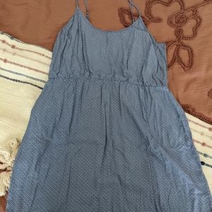 Old Navy Blue Pattern Spaghetti Strap Dress
